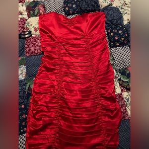 Strapless Sexy red dress